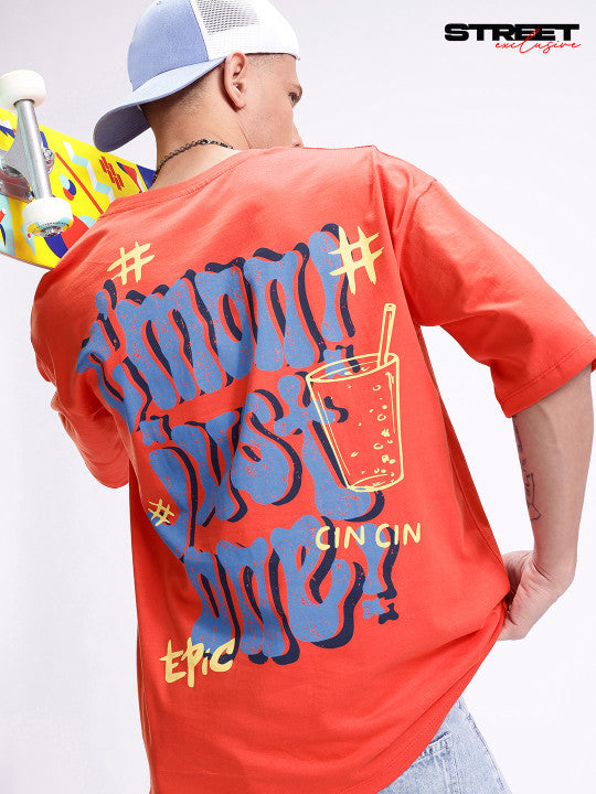 URBAN CORE | "C'mon! Just One!" Typography Oversized Tee