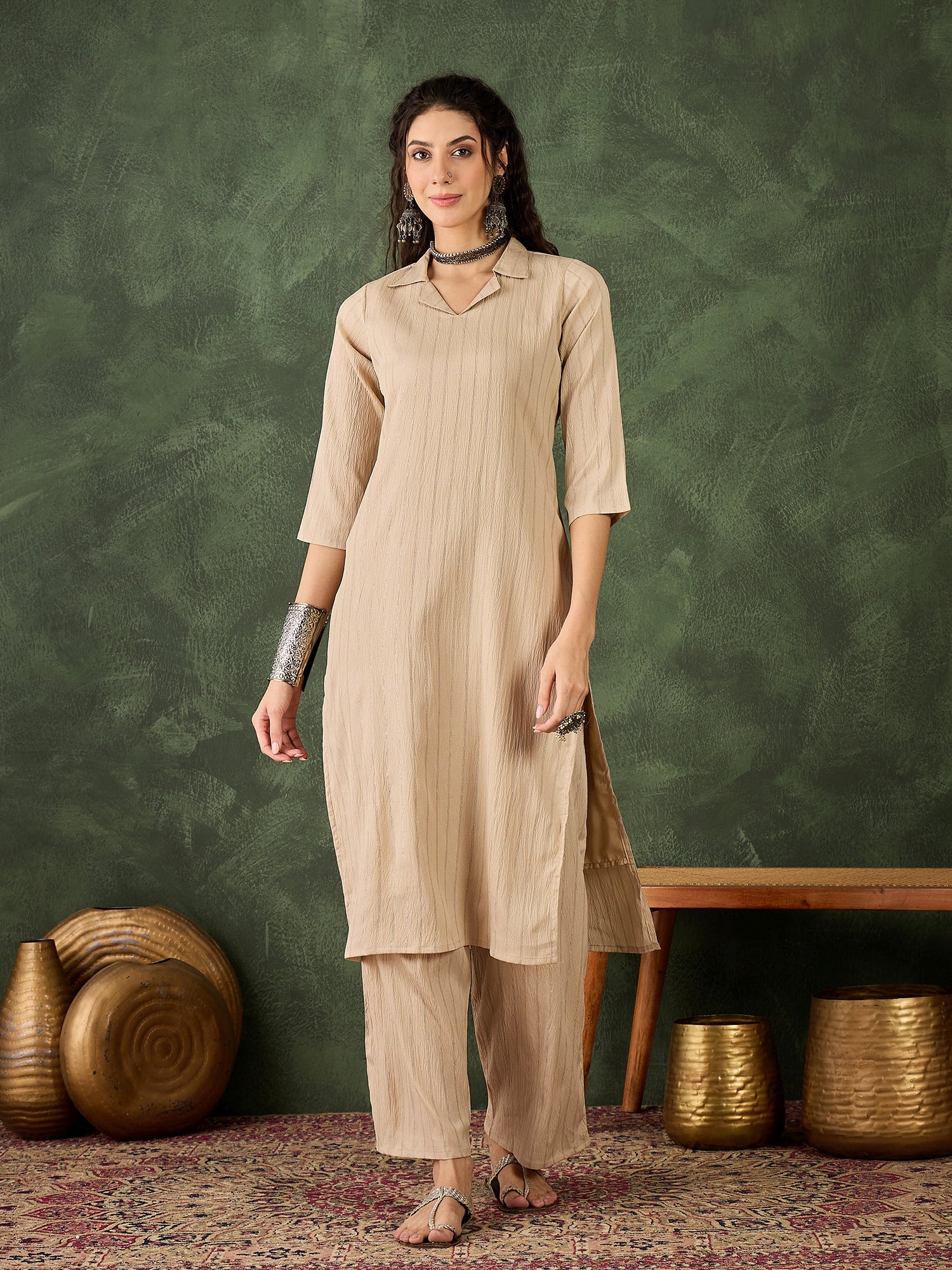 VredeVogel Cotton Silk Blend Kurta Set