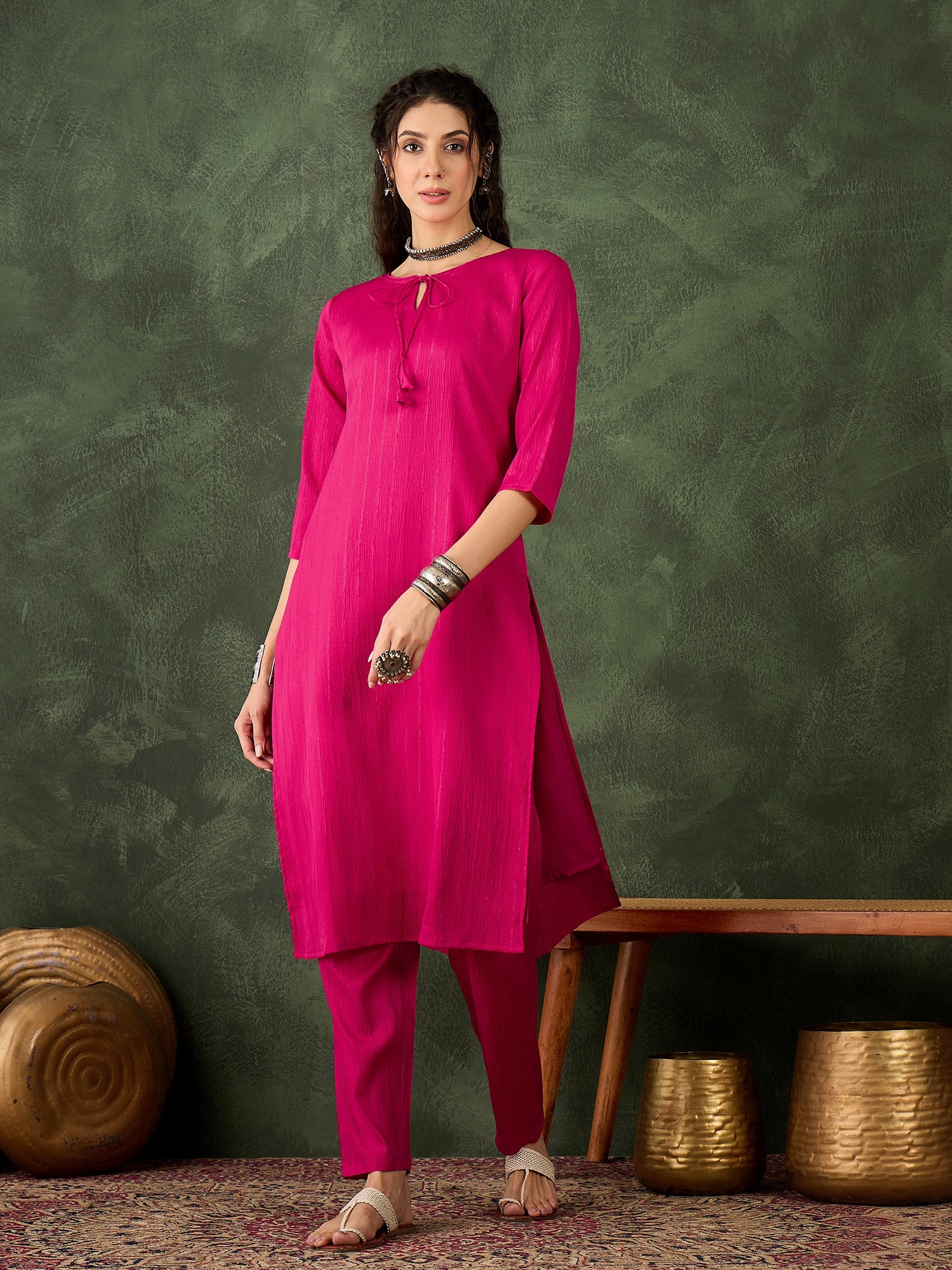 VredeVogel Cotton Silk Blend Kurta Set