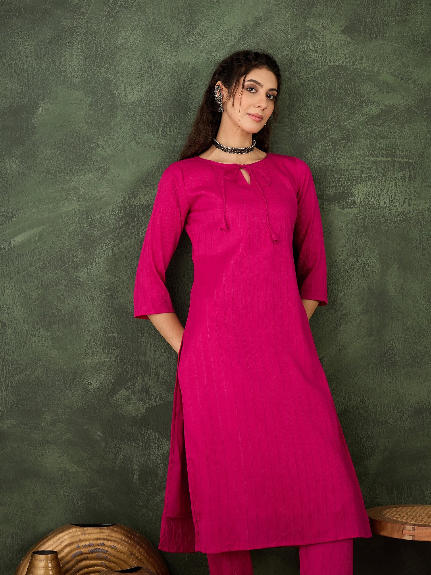 VredeVogel Cotton Silk Blend Kurta Set