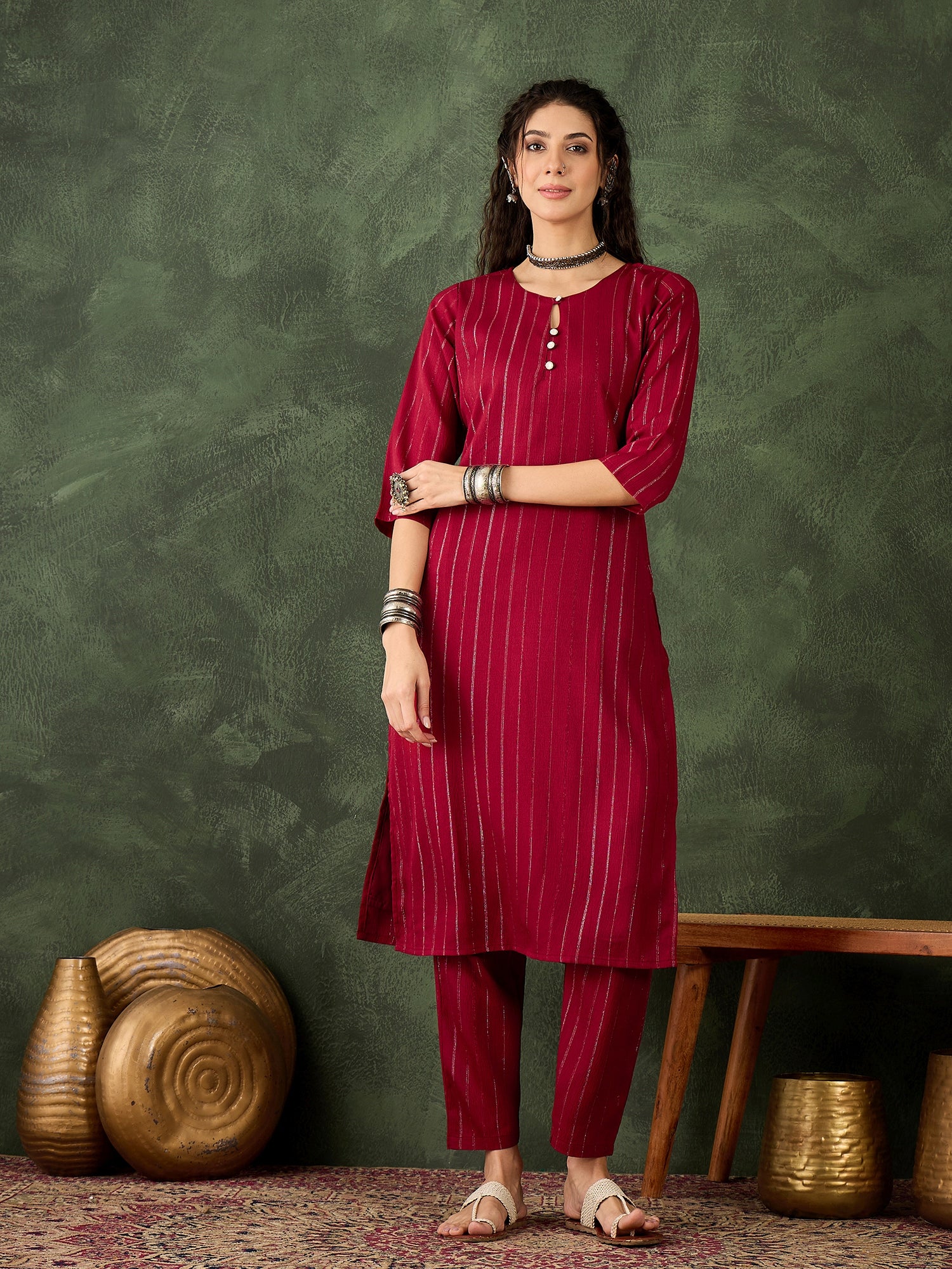 VredeVogel Cotton Silk Blend Kurta Set