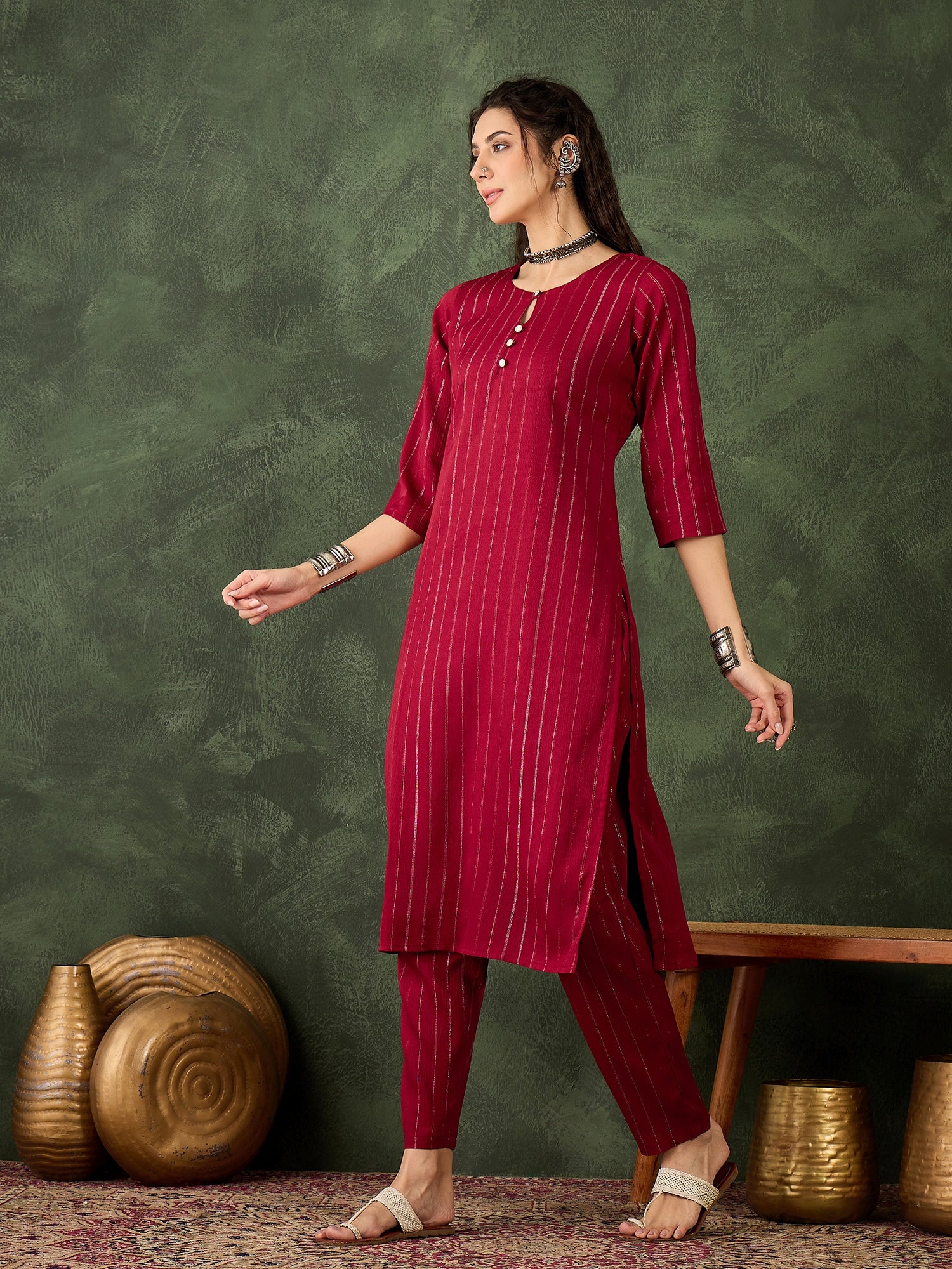 VredeVogel Cotton Silk Blend Kurta Set