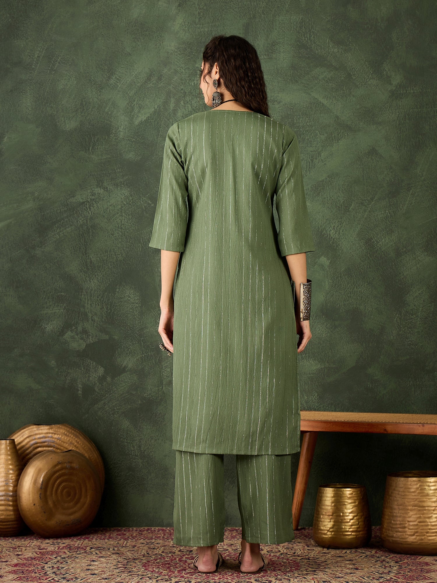 VredeVogel Cotton Silk Blend Kurta Set