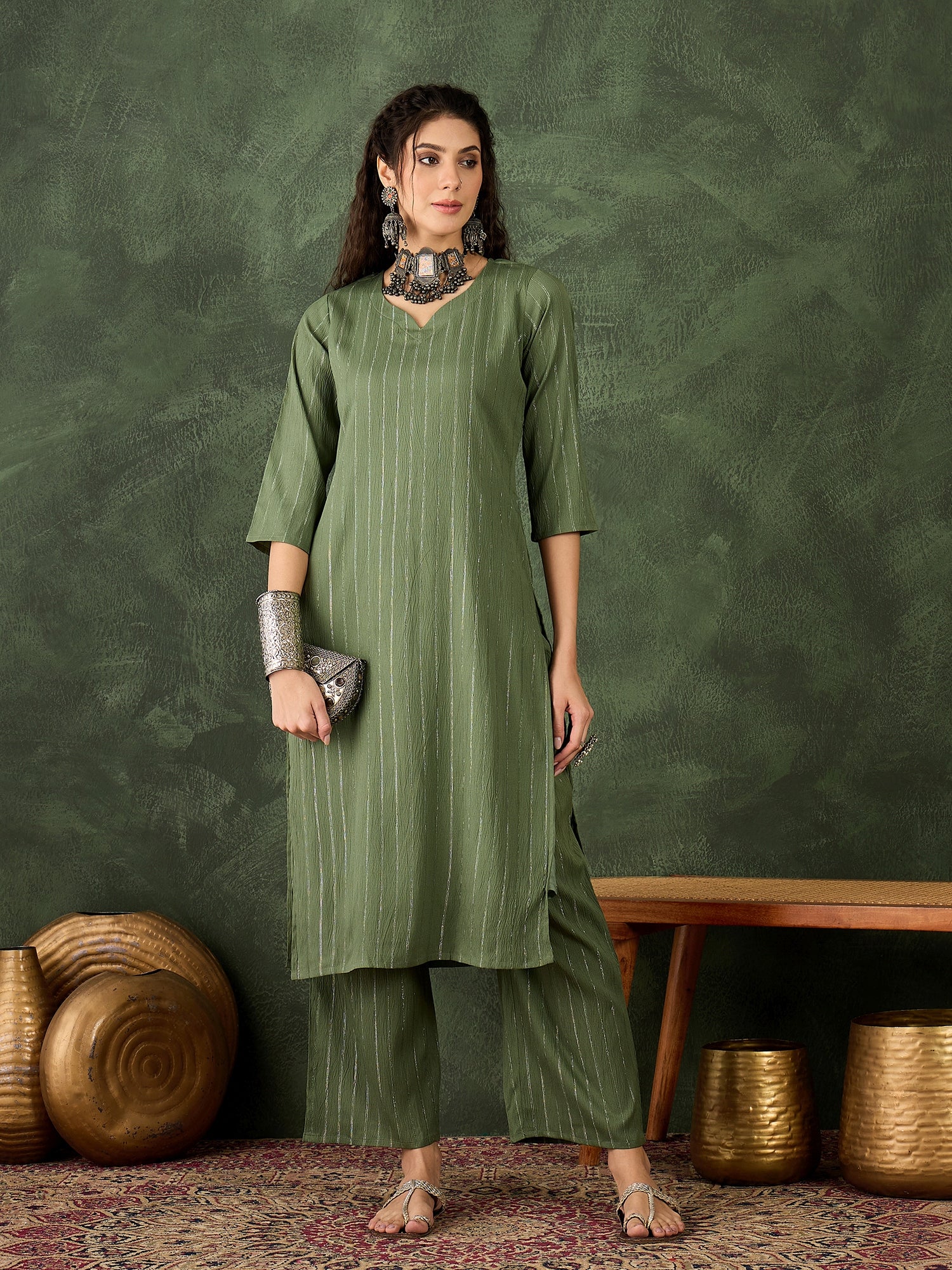 VredeVogel Cotton Silk Blend Kurta Set