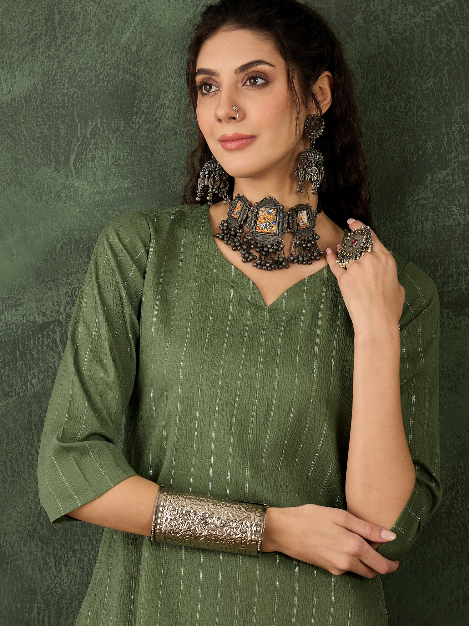 VredeVogel Cotton Silk Blend Kurta Set