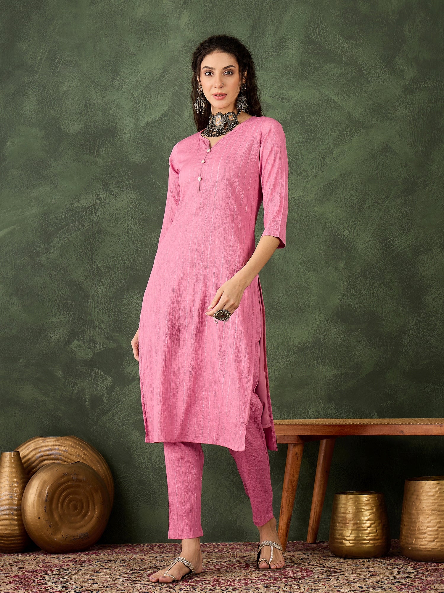 VredeVogel Cotton Silk Blend Kurta Set