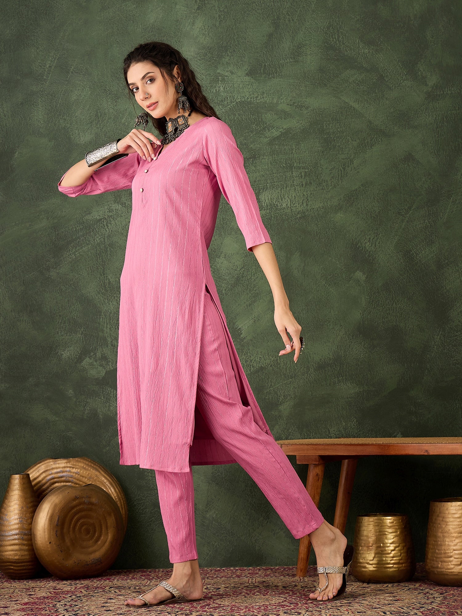 VredeVogel Cotton Silk Blend Kurta Set