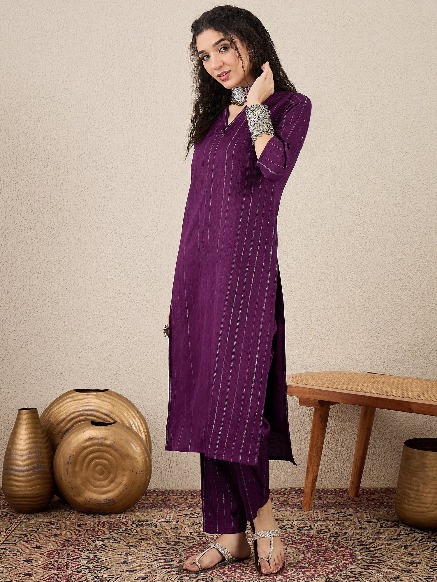 VredeVogel Cotton Silk Blend Kurta Set