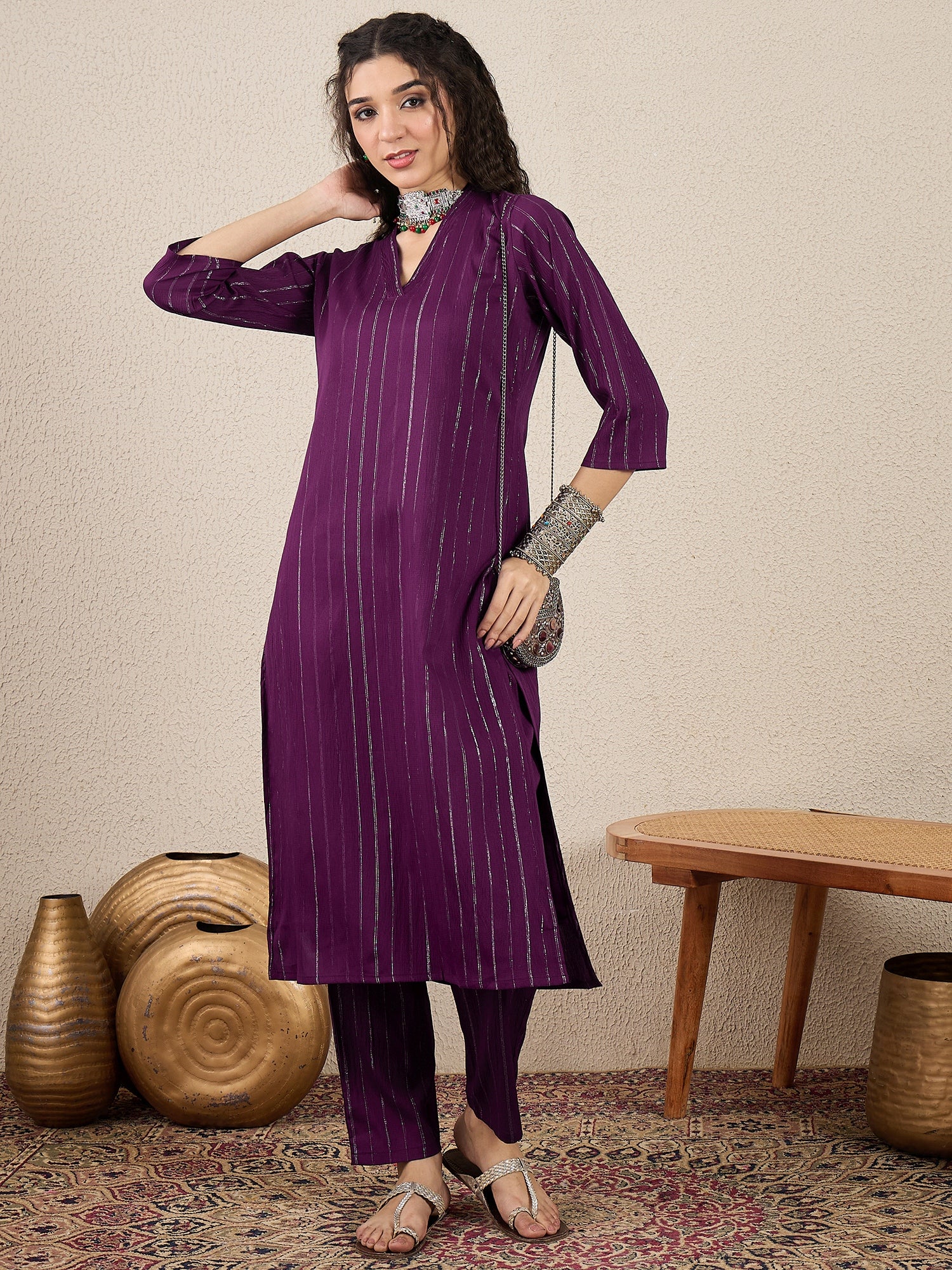 VredeVogel Cotton Silk Blend Kurta Set