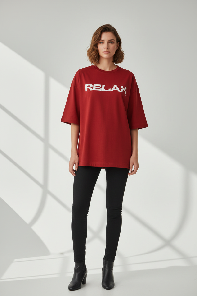 RELAX GRAPHIC OVERSIZED T-SHIRT