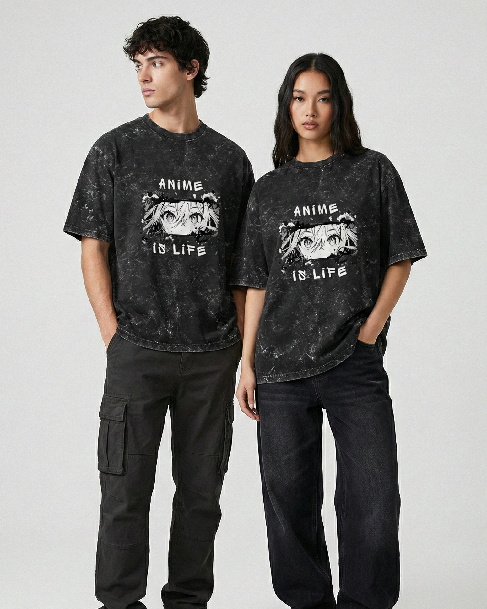 ANIME IS LIFE  OVERSIZED T SHIRT