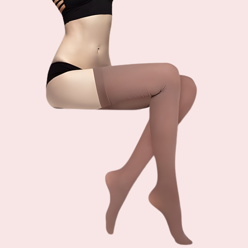 Soft Sheer Thigh-High Stockings – Pack of 2 (Brown &amp; Grey Combo)