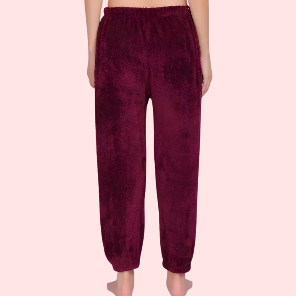 Solid Warm Wool Ladies Pajama (Pack of 2)