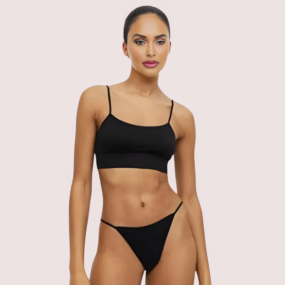 “PowerCurve Sports Bra &amp; Thong Set”