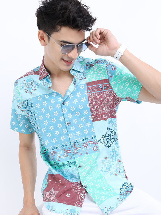 Boho Patchwork Casual Shirt