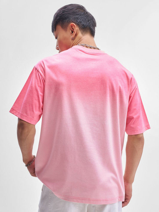 HLNDA Retro Graphic | Pink &amp; Peach Oversized Tee