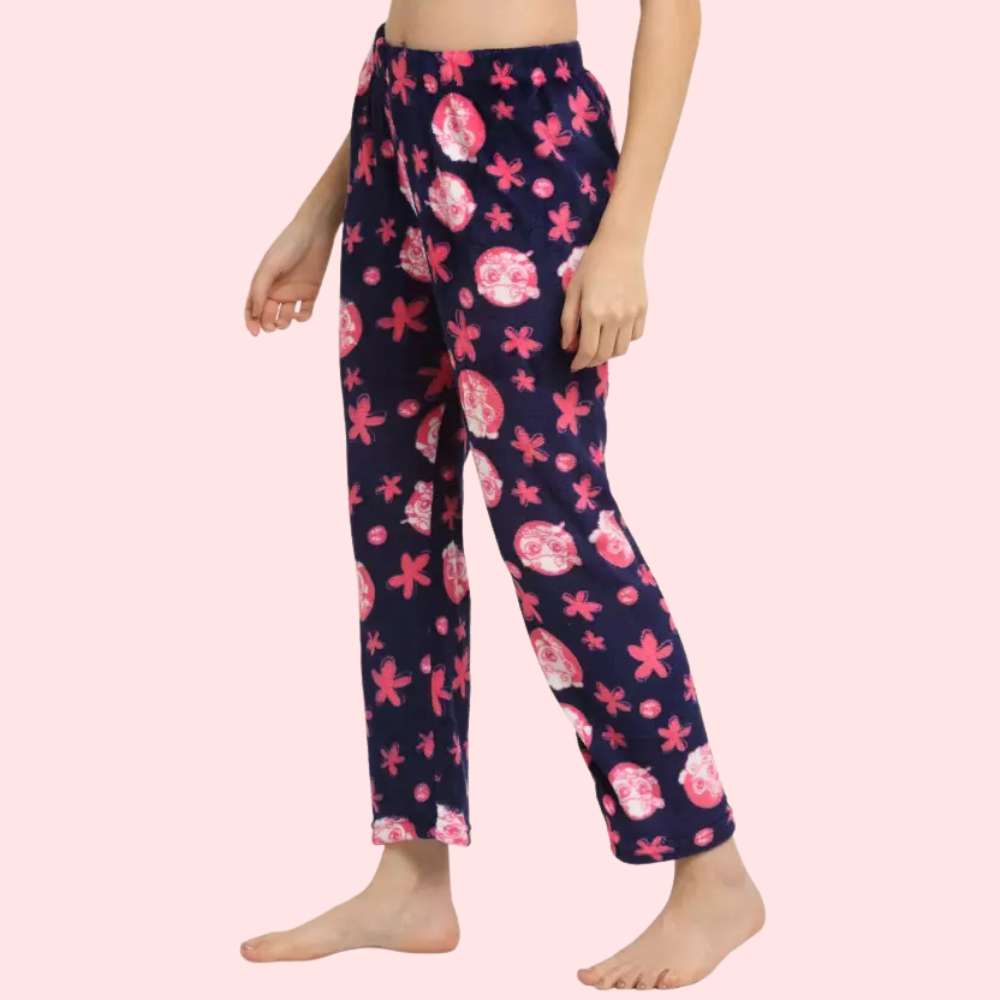 Ladies Winter Warm Printed Pajamas – Pack of 2