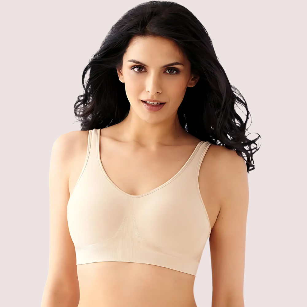 Beige Women's Ultimate Sports Bra for Yoga &amp; Gym