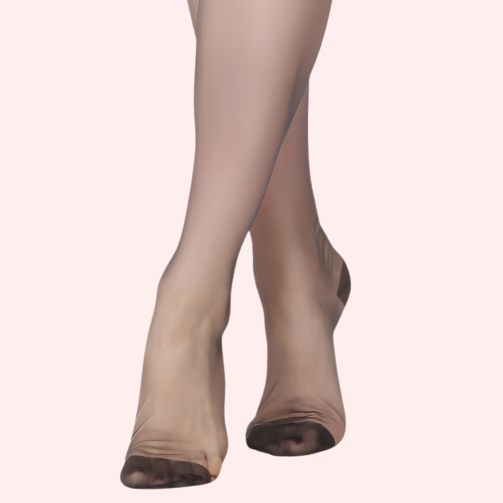 Sheer Black Thigh-High Stockings Pack of 2 – Ultra-Smooth, Garter Belt